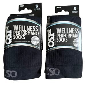 New Lot 2 OS1st WP4 Wellness Performance Crew Socks Black Size Small Compression